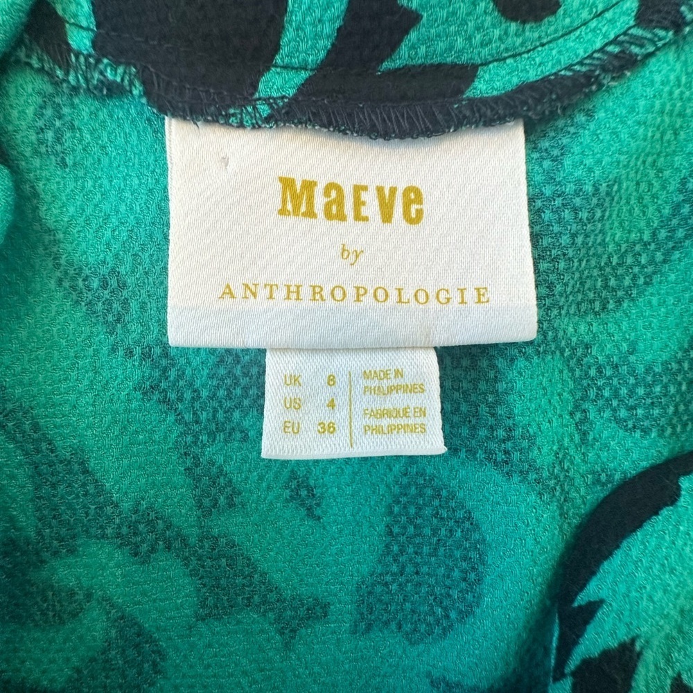 Anthropologie Maeve Aseey Floral Print Rayon Blouse - Picture 9 of 10